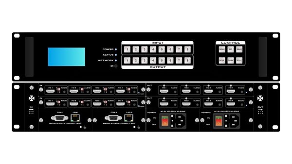 一卡四路插卡式夾雜矩陣-FM-800-SVM-HDMI